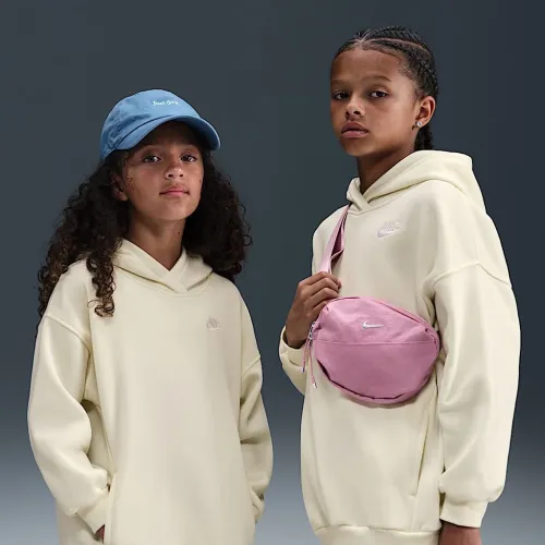 Nike Sportswear Club Fleece Big дитячі оверсайз Pullover Толстовка з капюшоном колір коричневий