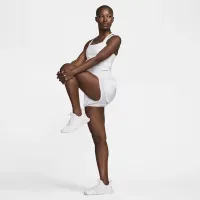 Nike One Fitted женская Dri-FIT Strappy Cropped Tank Top цвет белый