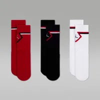Nike Jordan Big дитячі Diamond Crew шкарпетки (3 пар) колір червоний