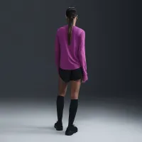 Nike One Classic жіноча Dri-FIT Long-Sleeve Top колір фіолетовий