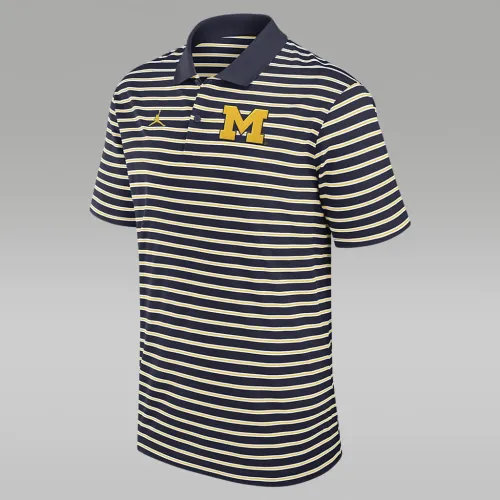 Michigan Wolverines Primetime Victory Striped чоловічі Nike Dri-FIT College Polo блакитний
