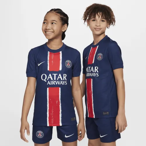 Paris Saint-Germain 2024/25 Stadium Home Big дитячі Nike Dri-FIT Soccer Replica Jersey блакитний