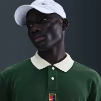 NikeCourt Heritage мужские Tennis Long-Sleeve Polo цвет зеленый