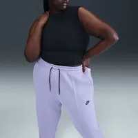 Nike Sportswear Tech Fleece женская Mid-Rise Joggers (большие размеры) цвет фиолетовый