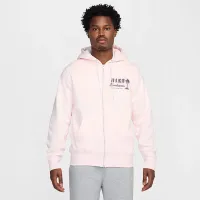 Nike Club мужские Full-Zip Fleece Толстовка с капюшоном Pink