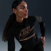 Nike жіноча Weightlifting Pullover Толстовка з капюшоном колір чорний