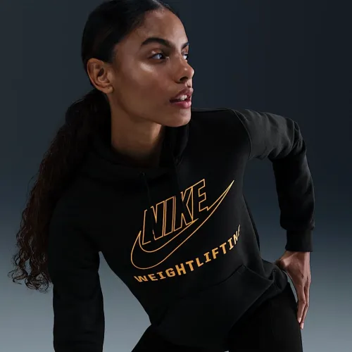 Nike женская Weightlifting Pullover Толстовка с капюшоном цвет черный