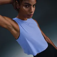 Nike One Classic жіноча Dri-FIT Cropped Tank Top блакитний