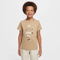 Nike Little дитячі Brandmark Stack футболка колір коричневий
