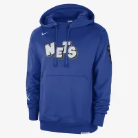 Brooklyn Nets Standard Issue 2023/24 City Edition мужские Nike NBA Courtside Толстовка с капюшоном синий