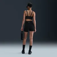 Nike Alate Medium Support жіноча Longline Padded Sports Bra колір чорний