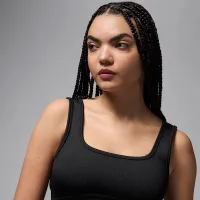 Nike Jordan жіноча Cropped Tank Top колір чорний