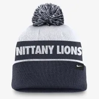 Penn State Nittany Lions Primetime Peak мужские Nike College Cuffed Pom Beanie синий
