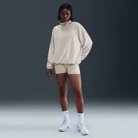 Nike Sportswear Phoenix Plush жіноча Cozy Fleece оверсайз Mock-Neck Top колір сірий