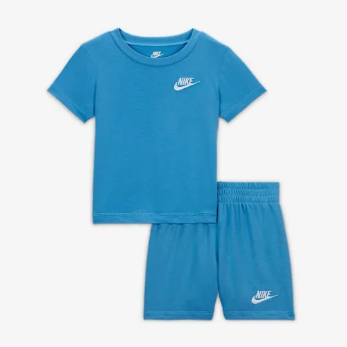 Nike Club Baby (12-24M) Knit шорти комплект блакитний