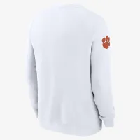 Clemson Tigers Sideline Dabo мужские Nike College Pullover Crew цвет белый