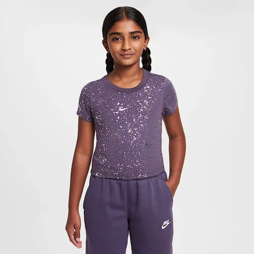 Nike Sportswear Big дитячі (Girls') Crop футболка колір фіолетовий