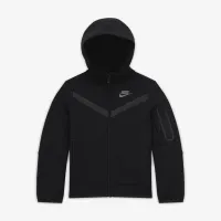 Nike Sportswear Tech Fleece Little дитячі Full-Zip Толстовка з капюшоном колір чорний