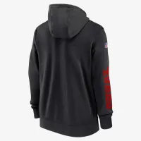 San Francisco 49ers Sideline Team Issue Club мужские Nike NFL Pullover Толстовка с капюшоном цвет черный