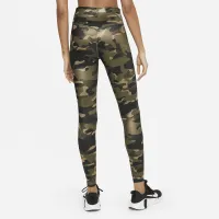 Nike One женская Mid-Rise Camo лосины цвет зеленый