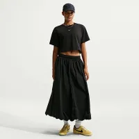 Nike Sportswear женская Loose Short-Sleeve Cropped футболка цвет черный