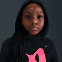 Nike A'ja Wilson Club Fleece Big дитячі Толстовка з капюшоном колір чорний