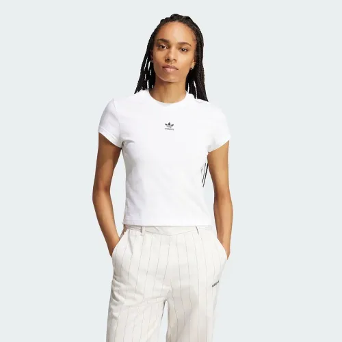 Футболка adidas Essentials Slim JC8973 - Белая