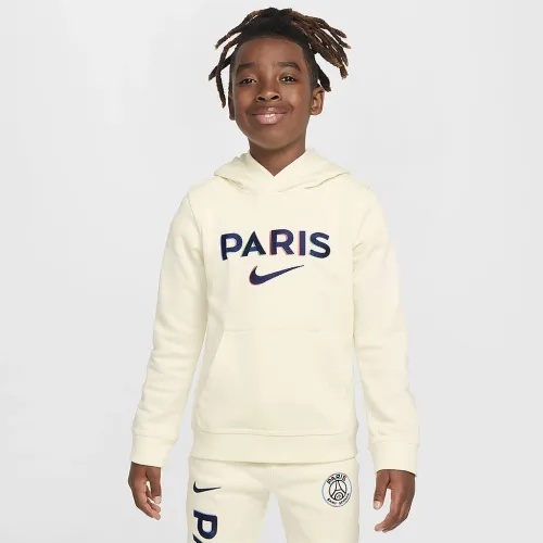 Paris Saint-Germain Club Big дитячі (для хлопчиків) Nike Soccer Pullover Толстовка з капюшоном колір білий