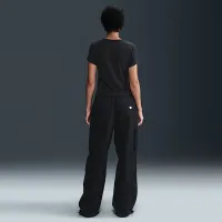 Nike Sportswear Chill Knit женская Slim Cropped футболка цвет черный