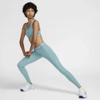 Nike Pro женская Mid-Rise Mesh-Paneled лосины синий
