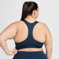 Nike Swoosh Medium Support женская Padded Sports Bra (большие размеры) синий
