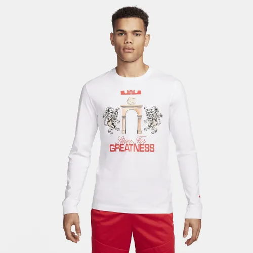 Nike LeBron мужские Long-Sleeve футболка цвет белый