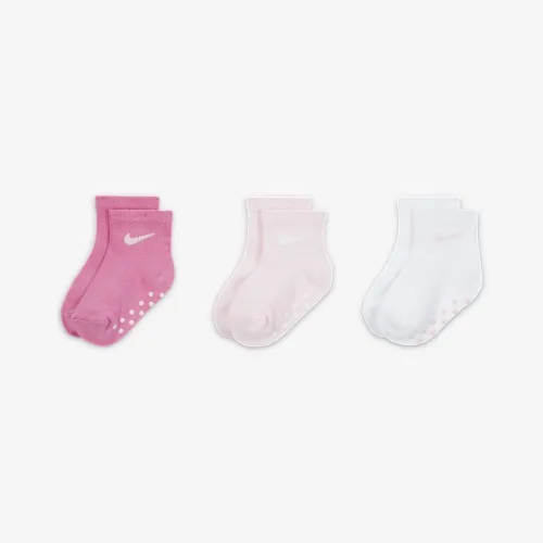 Nike Core Swoosh Toddler Gripper носки Box набор (3 пары) Pink