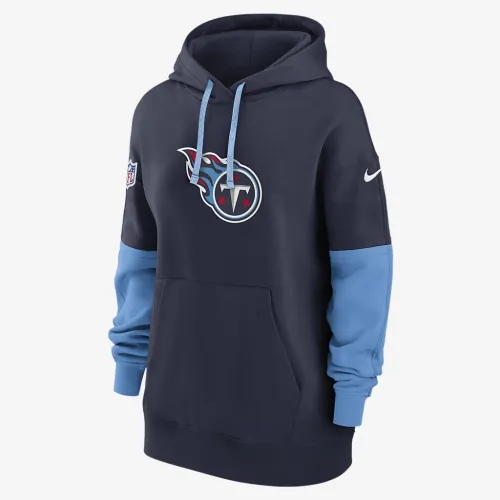 Tennessee Titans Sideline Essential женская Nike NFL Pullover Толстовка с капюшоном синий