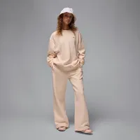 Nike Jordan Flight Fleece женская Open-Hem Pants цвет коричневый