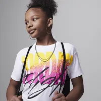 Nike Jordan Flight Rise Big детские Graphic футболка цвет белый