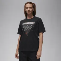 Nike Jordan Flight Heritage жіноча Graphic футболка колір чорний
