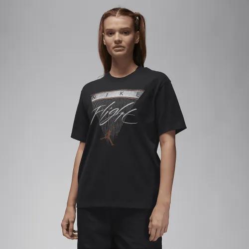 Nike Jordan Flight Heritage жіноча Graphic футболка колір чорний