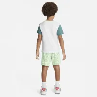 Nike Sportswear Create Your Own Adventure Little дитячі футболка and шорти комплект колір зелений