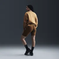 Nike Sportswear Phoenix Fleece женская оверсайз Crew-Neck свитшот цвет коричневый