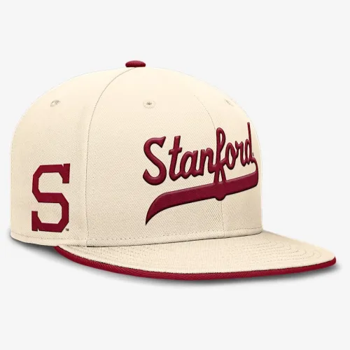 Stanford Cardinal Primetime True мужские Nike Dri-FIT College Fitted Hat цвет коричневый