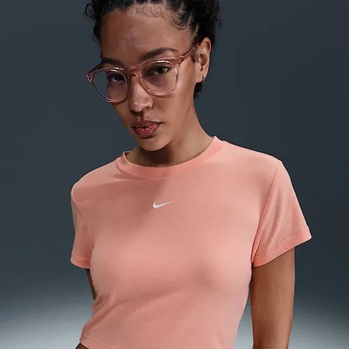 Nike Sportswear Chill Knit женская Cropped футболка Orange