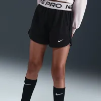 Nike Pro Fleece Big детские (Girls') Dri-FIT шорты цвет черный