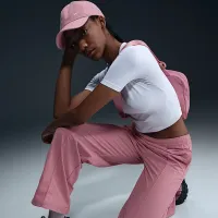 Nike Sportswear Everything Wovens женская Mid-Rise Open-Hem Pants Pink