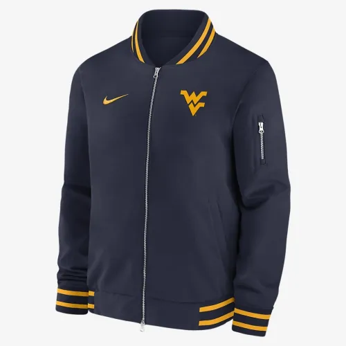 West Virginia Mountaineers Sideline чоловічі Nike College Full-Zip Bomber Куртка блакитний