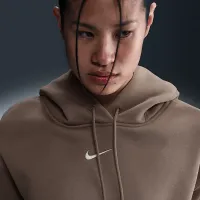 Nike Sportswear Phoenix Fleece жіноча оверсайз Pullover Толстовка з капюшоном колір коричневий