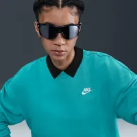 Nike Sportswear Club Fleece жіноча Loose Crew-Neck світшот колір зелений