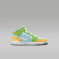 Nike Jordan 1 Mid SE Little Kids' взуття Blue