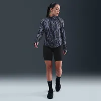 Nike Swift жіноча Dri-FIT UV 1/2-Zip Printed Running Top блакитний