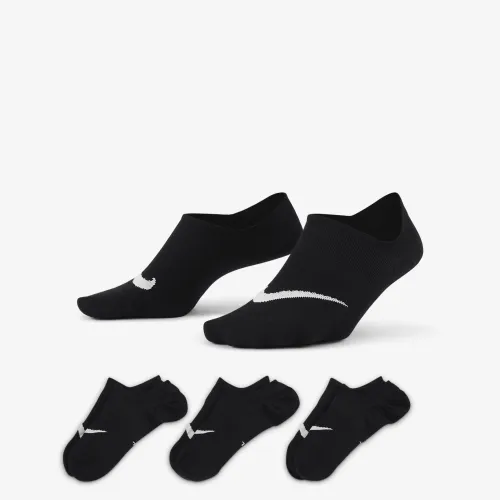Nike Everyday Plus Lightweight женская тренировочные Footie носки (3 пары) цвет черный